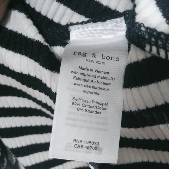rag & bone striped black white rib knit dress - Picture 10 of 12